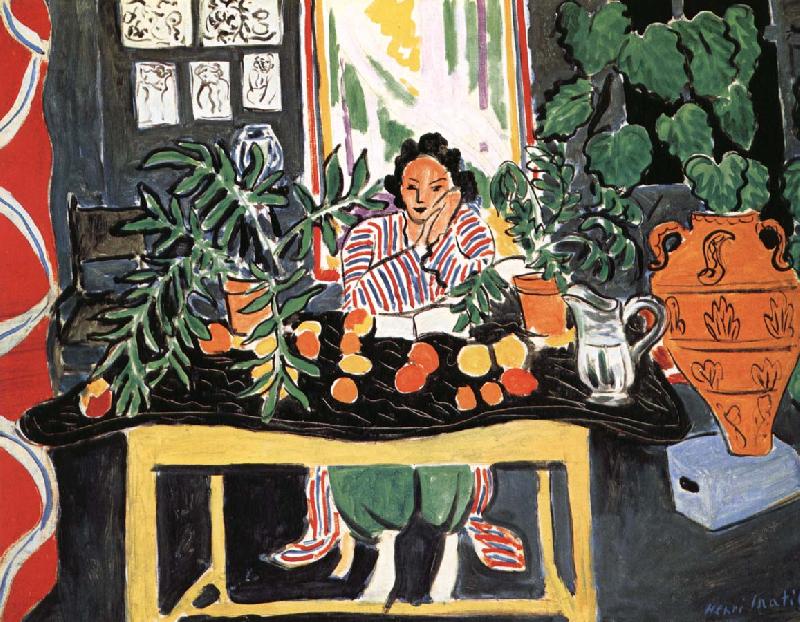 Henri Matisse Woman with vase oil painting image